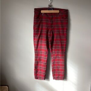 Tommy Hilfiger Red Tartan Pants